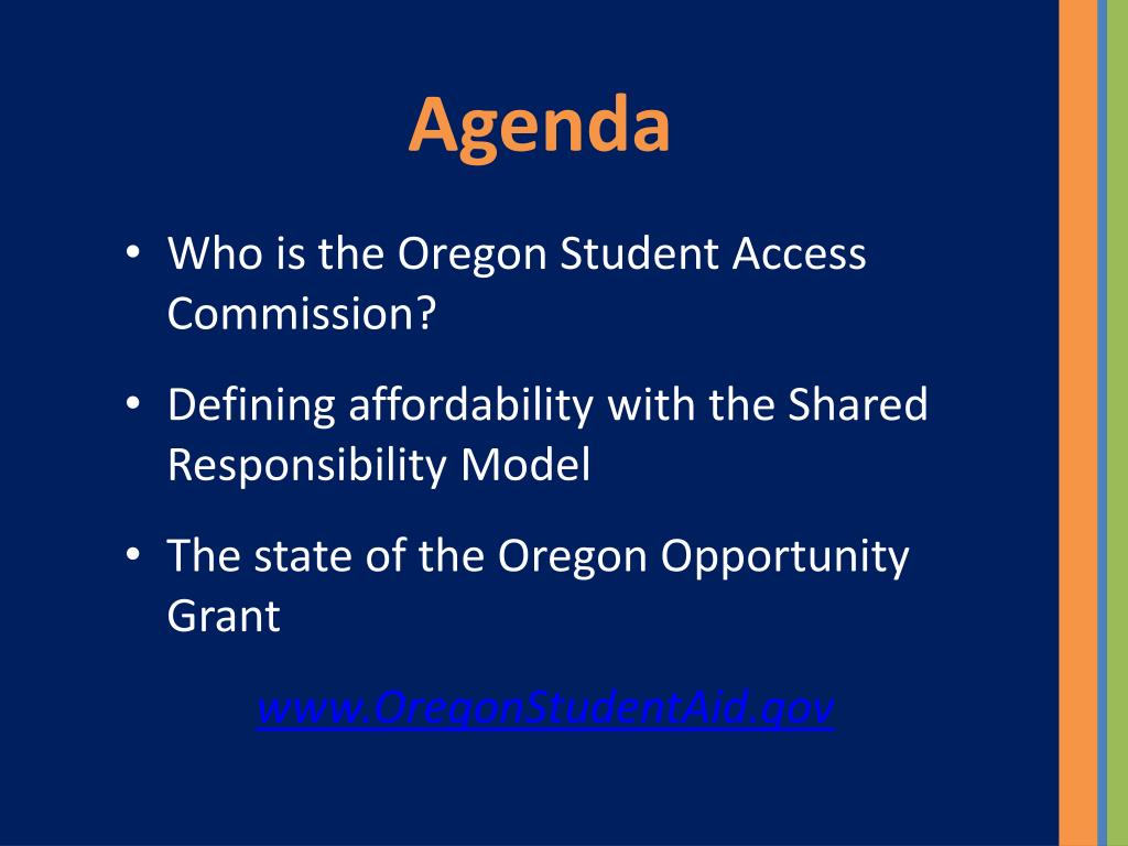 PPT Oregon Opportunity Grant & Shared Responsibility Model PowerPoint
