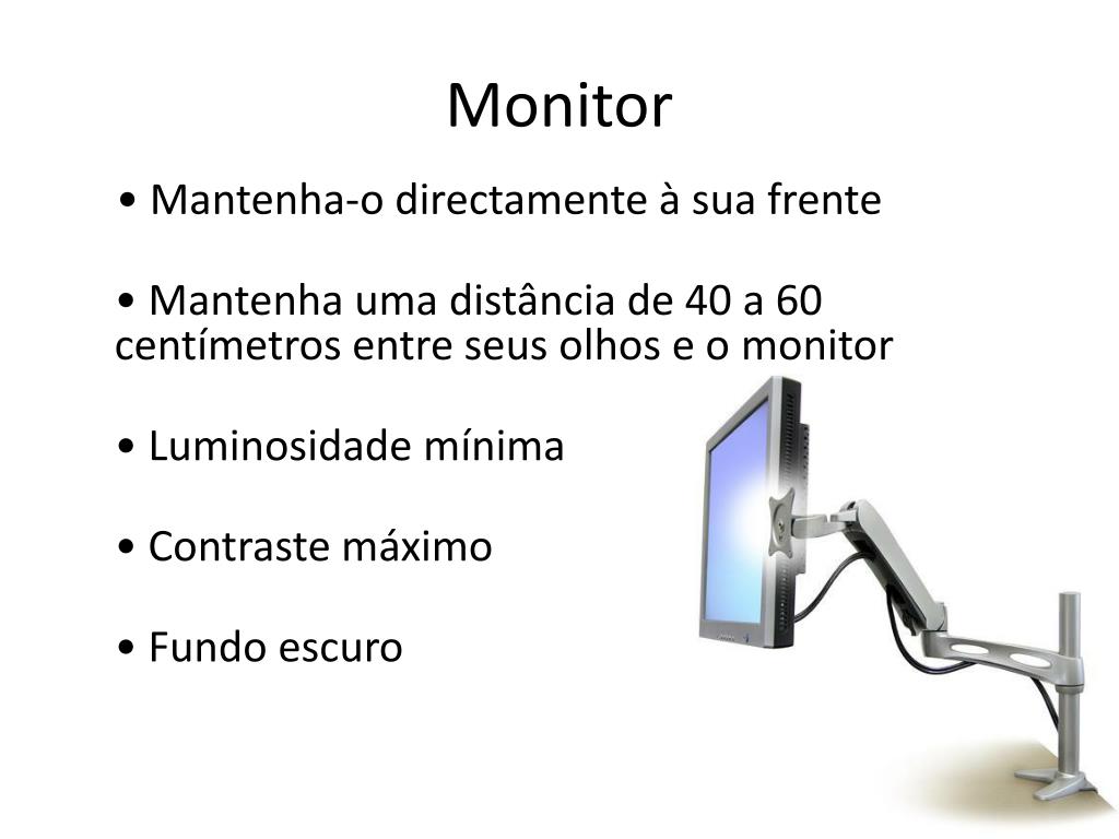 PPT Dicas para uma boa ergonomia na Informática PowerPoint