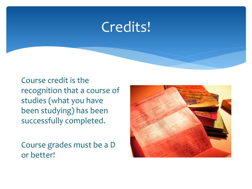 PPT High School Credits and College Requirements PowerPoint