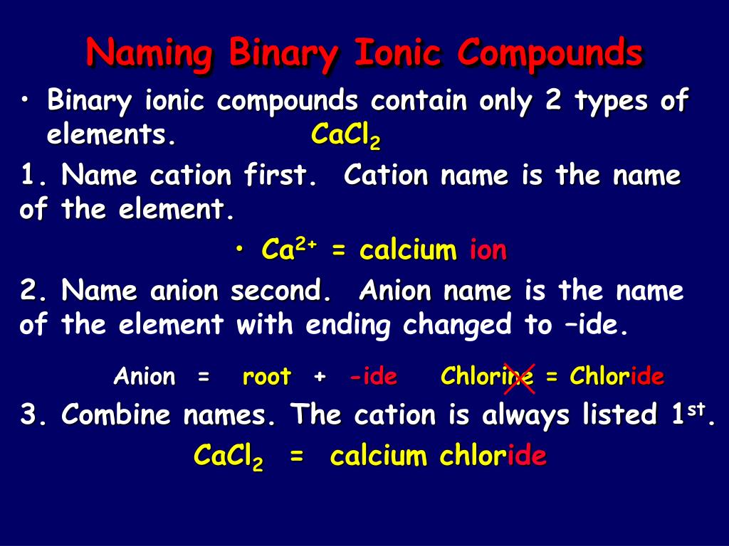PPT NAMING IONIC COMPOUNDS PowerPoint Presentation, free download