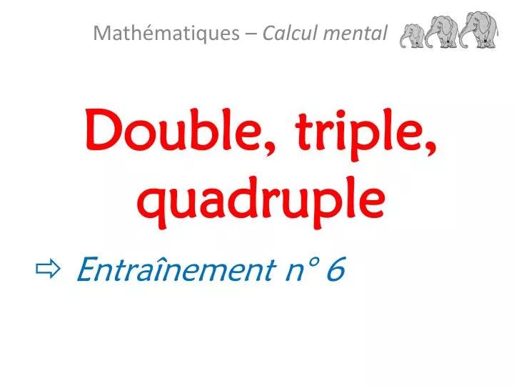 PPT Double, triple, quadruple PowerPoint Presentation, free download
