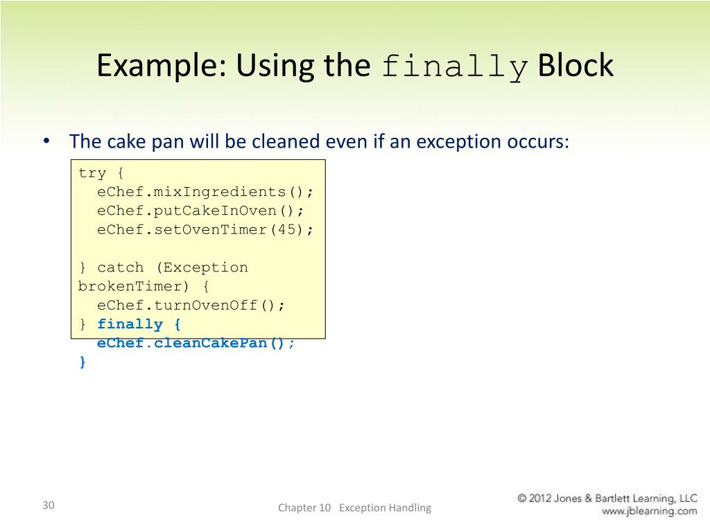 PPT Chapter 10 Exception Handling PowerPoint Presentation, free