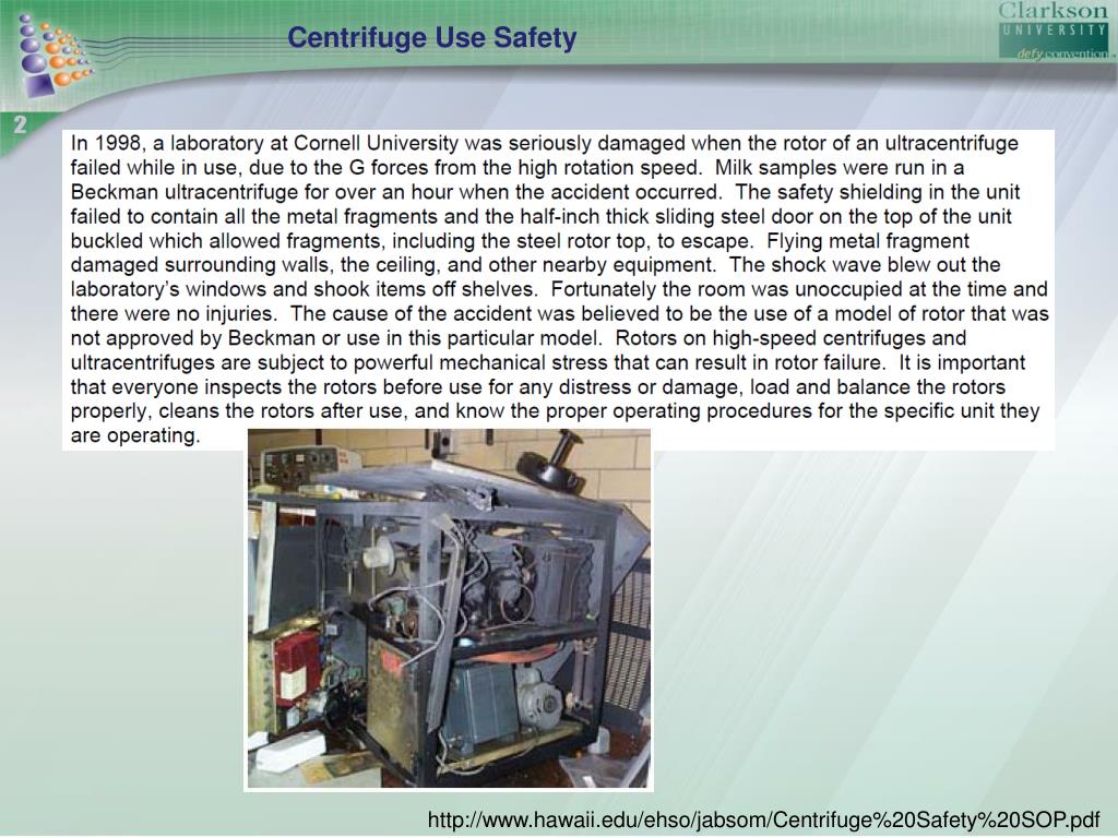 PPT Centrifuge Use Safety PowerPoint Presentation, free download ID
