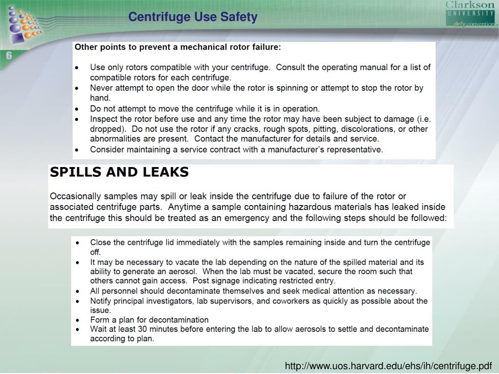 PPT Centrifuge Use Safety PowerPoint Presentation, free download ID