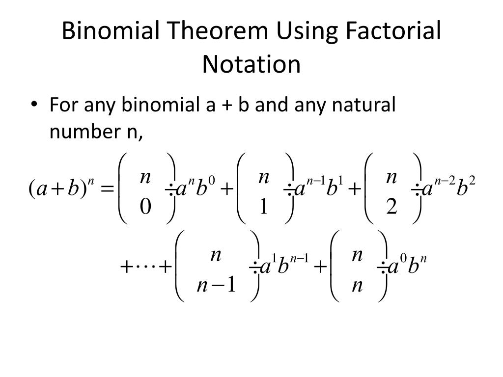 PPT 10.7 Binomial Theorem Mon Nov 25 PowerPoint Presentation, free