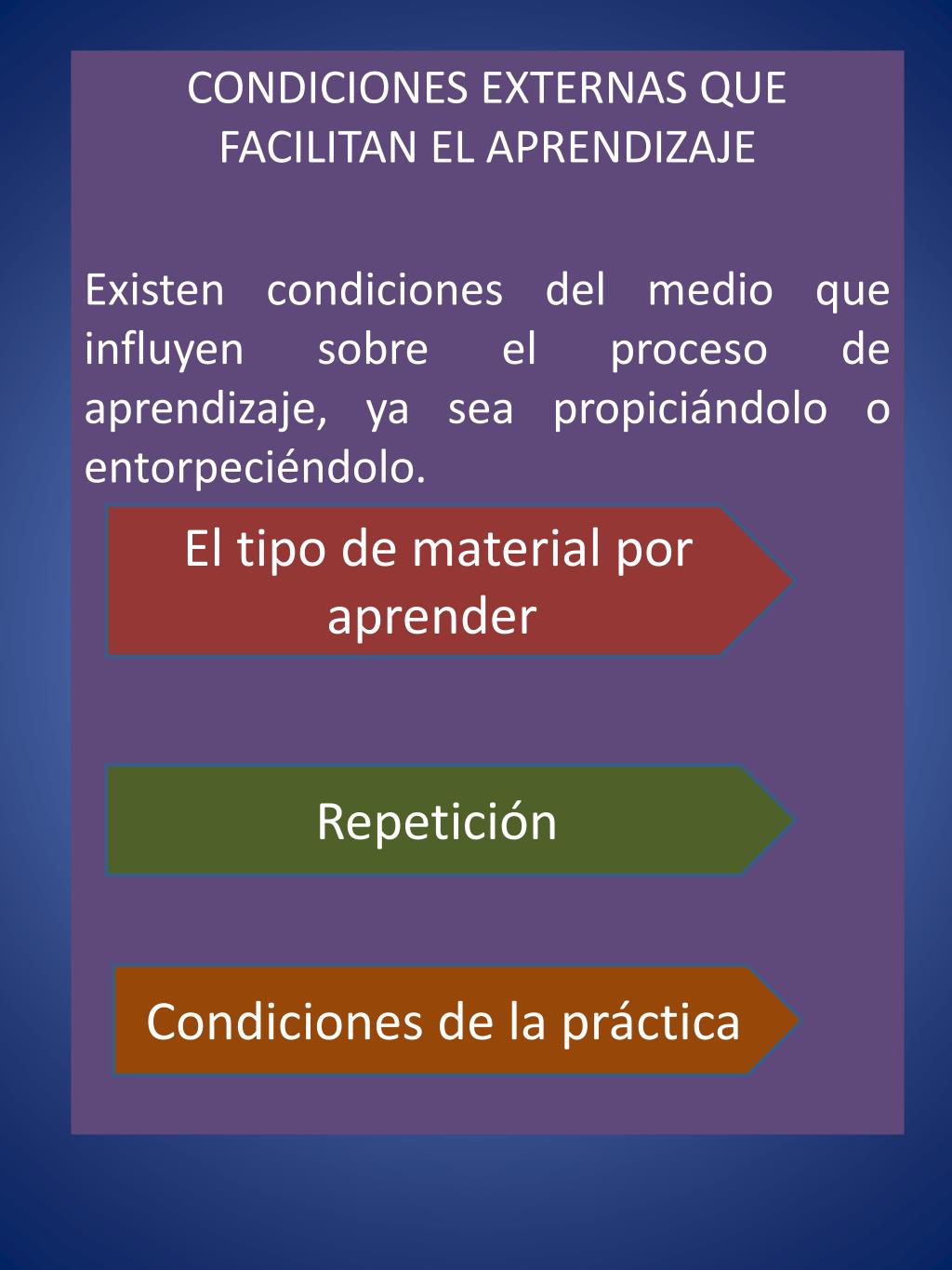 PPT CONDICIONES DEL APRENDIZAJE PowerPoint Presentation, free