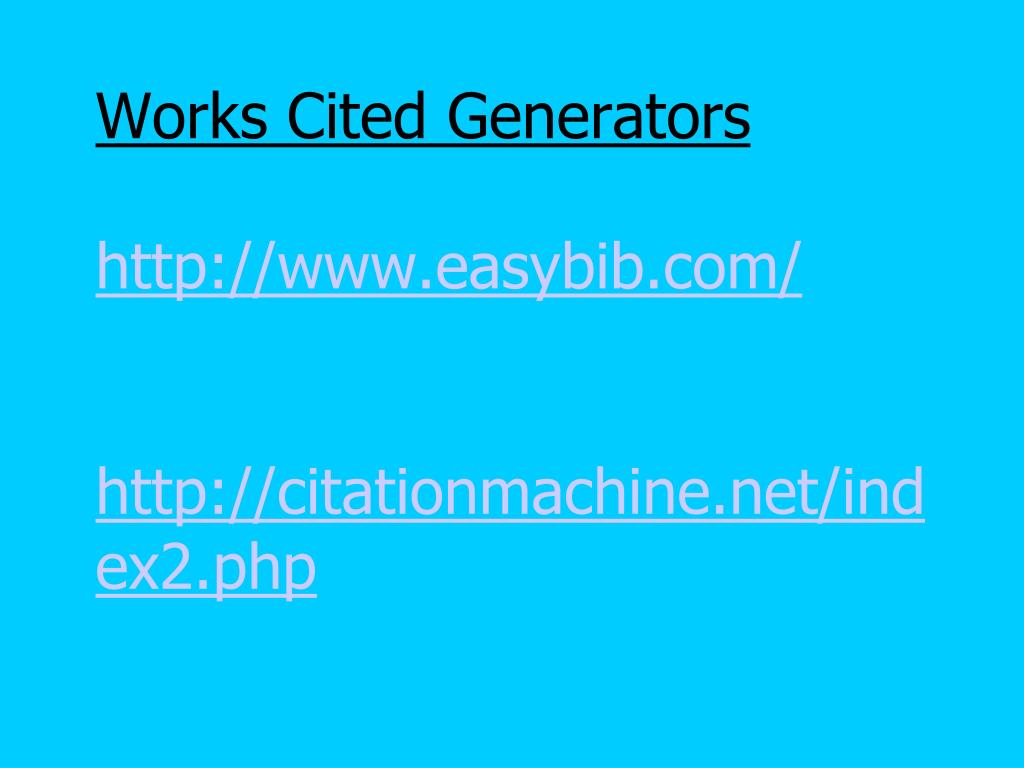 PPT How to Write Your Works Cited Page PowerPoint Presentation, free download ID2829900