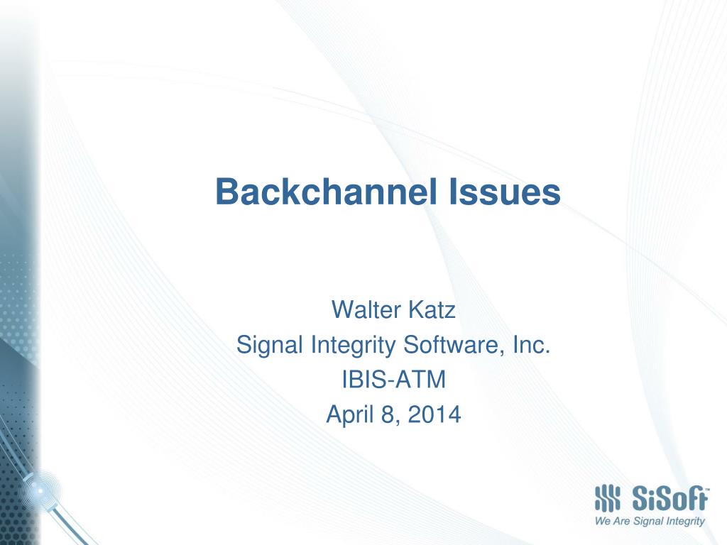 PPT Backchannel Issues PowerPoint Presentation, free download ID