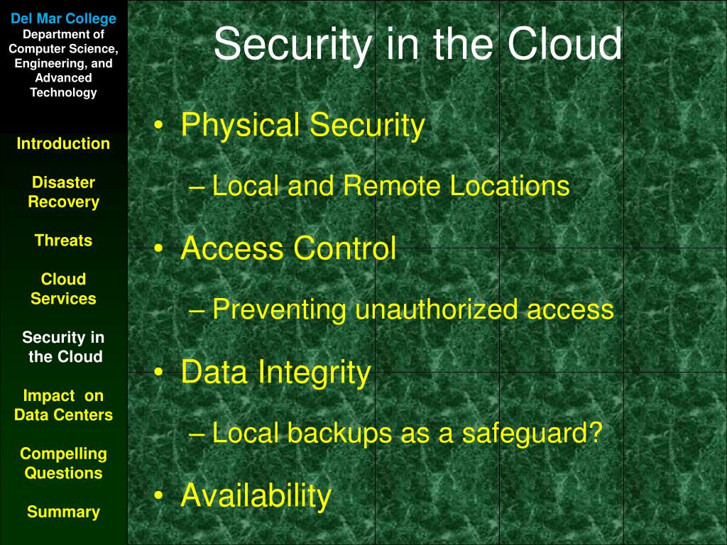 PPT Security on the Move & In the Clouds PowerPoint Presentation ID