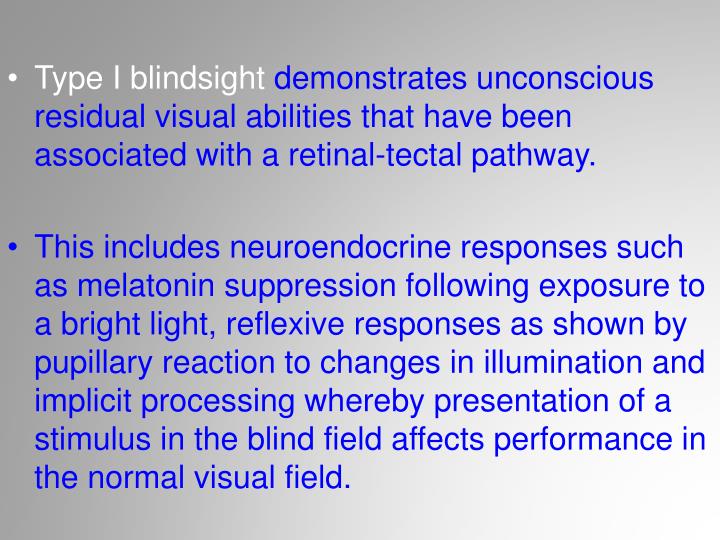 PPT What is Blindsight? PowerPoint Presentation ID2838348