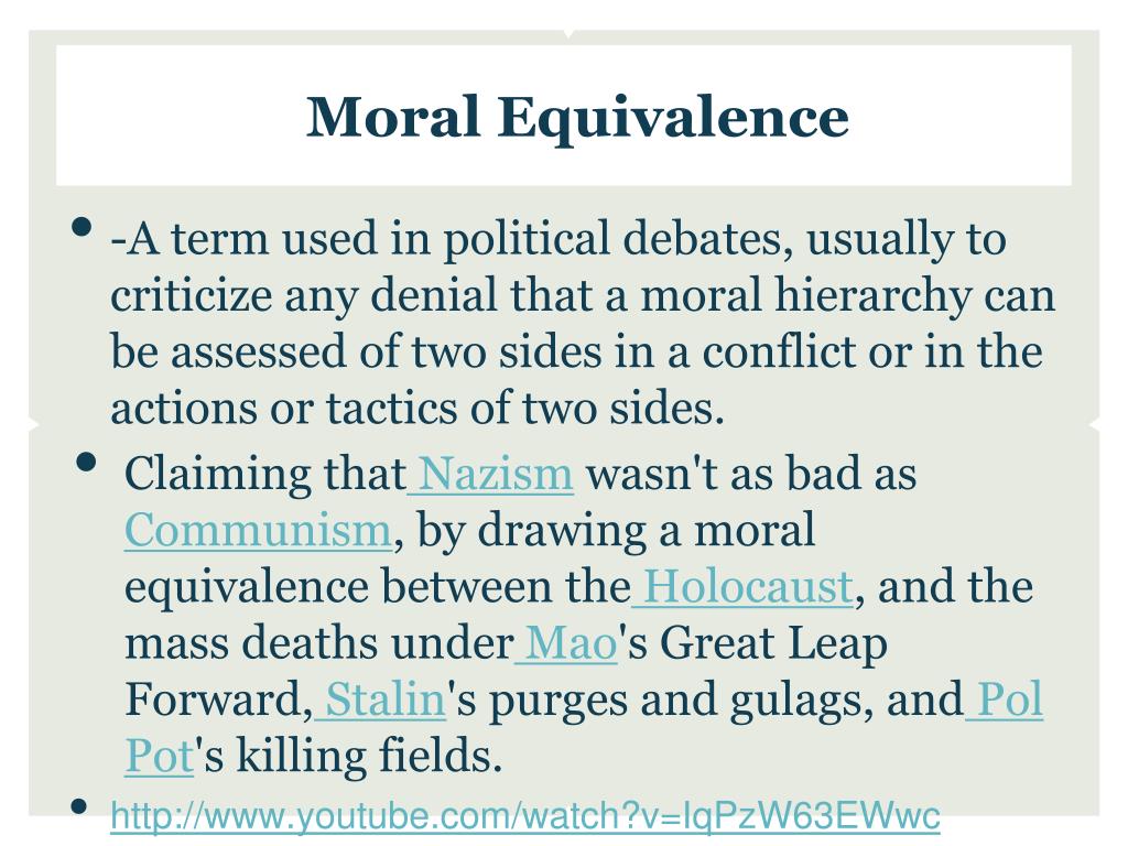 Moral Equivalence Fallacy Examples
