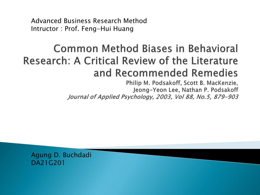 PPT Advanced Business Research Method Intructor Prof