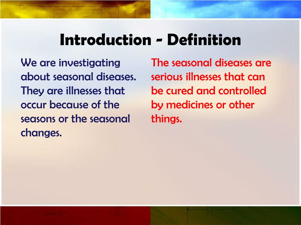 PPT Seasonal Diseases PowerPoint Presentation, free download ID2844950