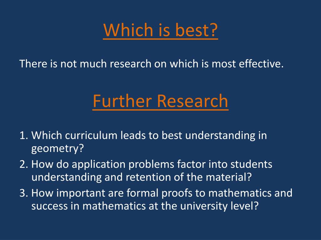 PPT What Does Successful Geometry Curriculum Look Like? PowerPoint
