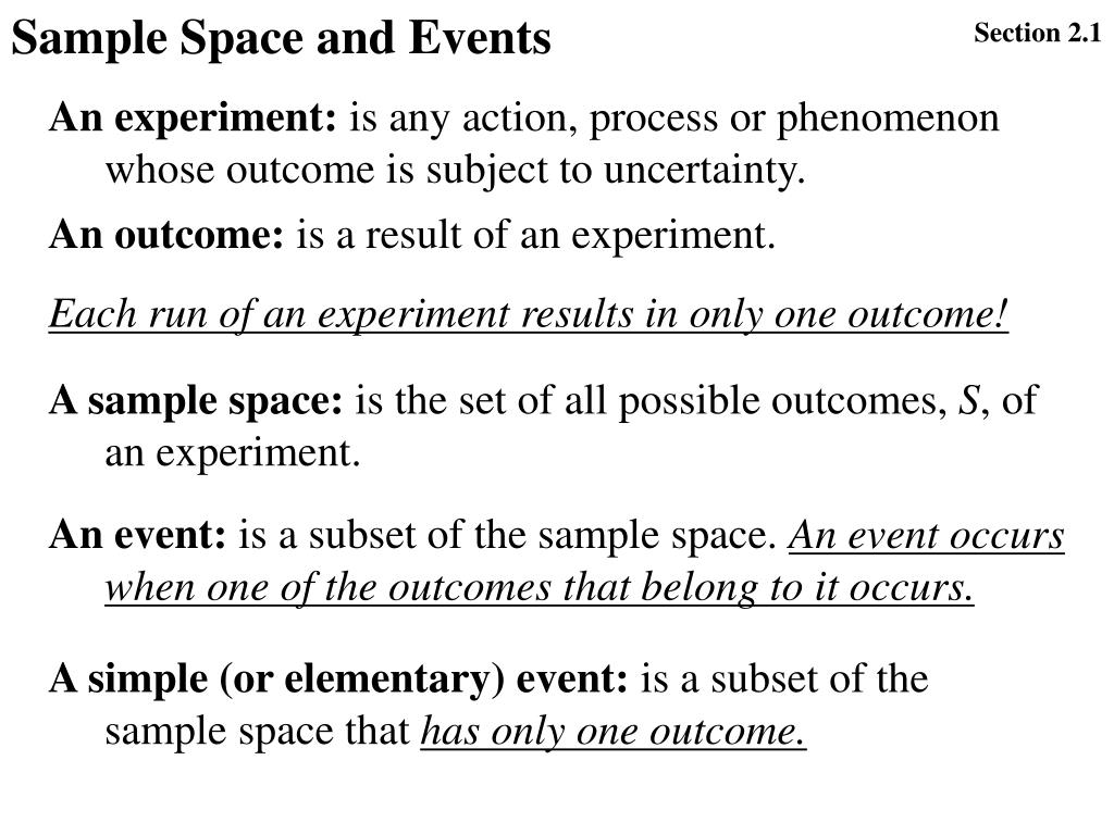 PPT Sample Space and Events PowerPoint Presentation, free download
