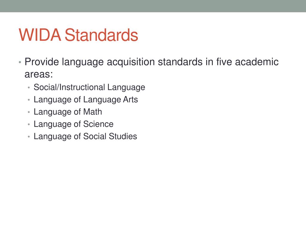 PPT WIDA Standards for ELLs PowerPoint Presentation, free download
