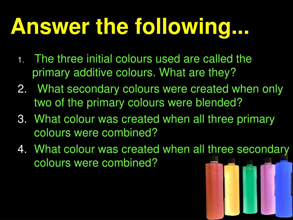 PPT Additive Primary Colors and Subtractive Primary Colors PowerPoint