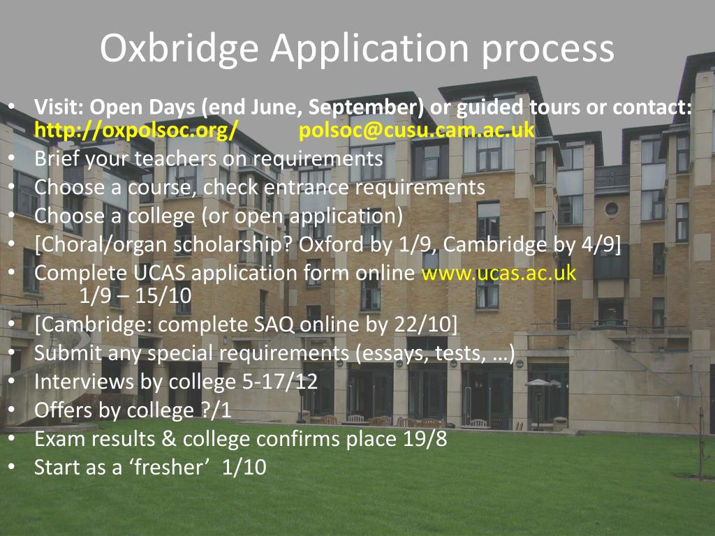 PPT Oxbridge (Oxford & Cambridge universities) PowerPoint