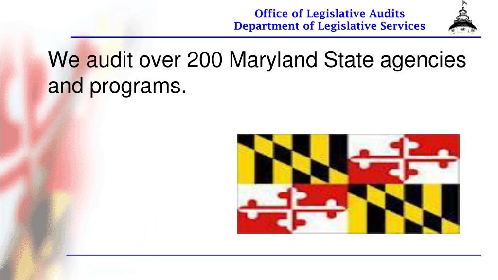 PPT Office of Legislative Audits PowerPoint Presentation, free download ID2854241