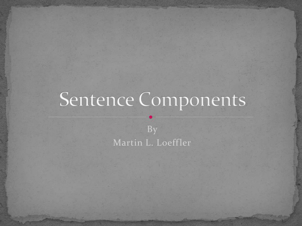 PPT Sentence Components PowerPoint Presentation, free download ID