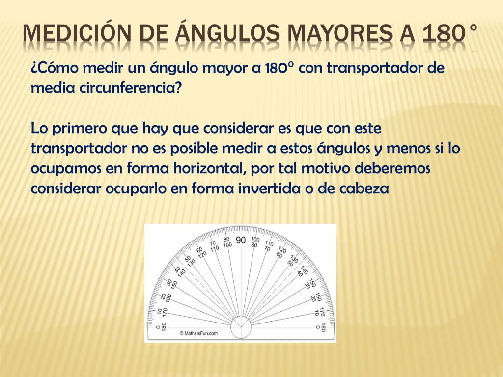 PPT MediciÃ³n de Ã¡ngulos mayores A 180Â° PowerPoint Presentation, free
