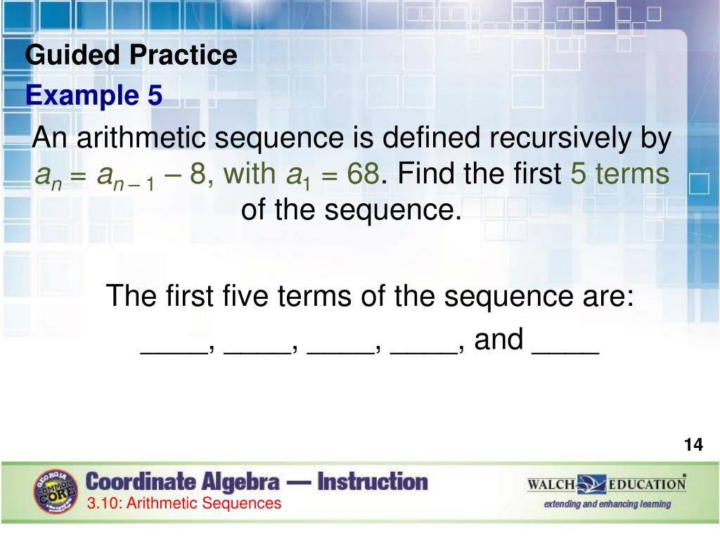 PPT Lesson 3.11 Concept Arithmetic Sequences PowerPoint