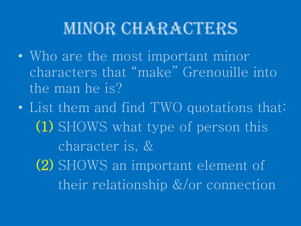 PPT Minor Characters as a Tapestry! PowerPoint Presentation, free