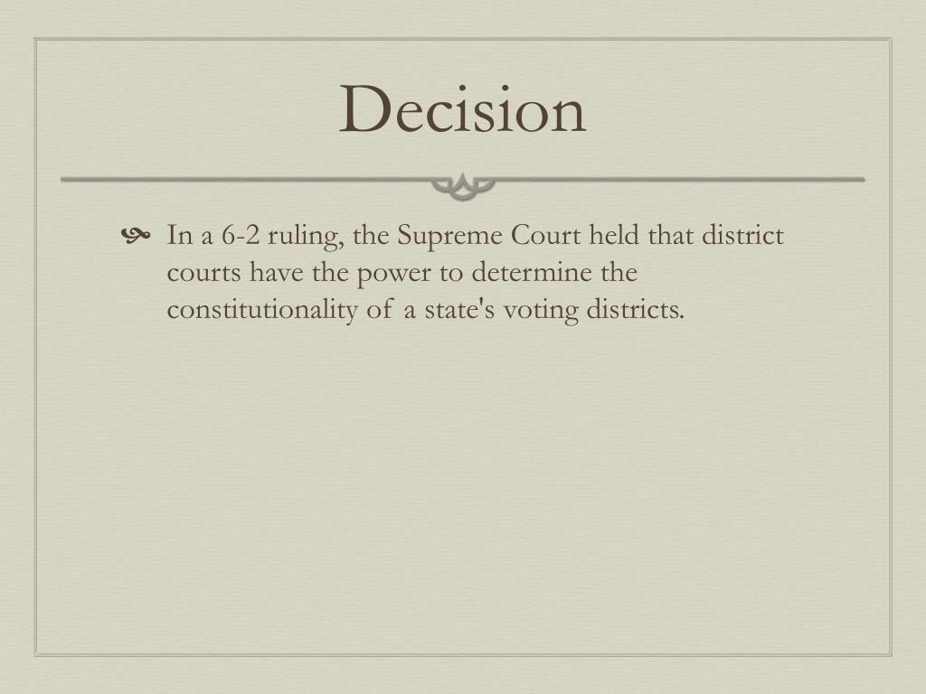 Baker V Carr Significance pdfshare