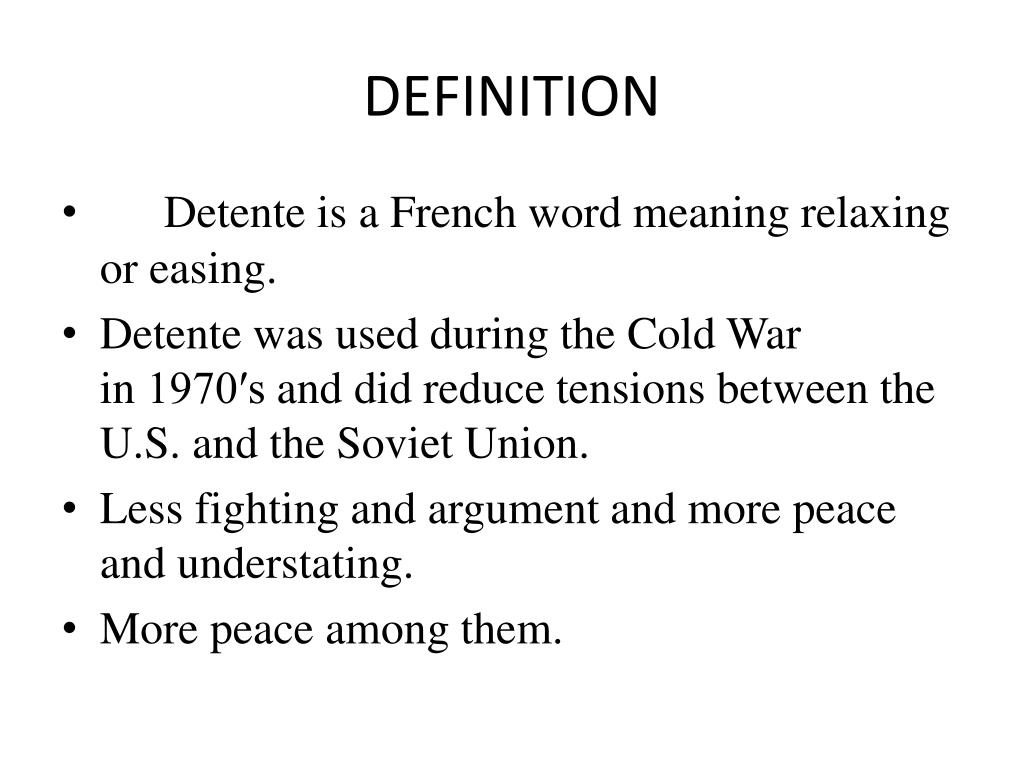 PPT Detente PowerPoint Presentation, free download ID2864495