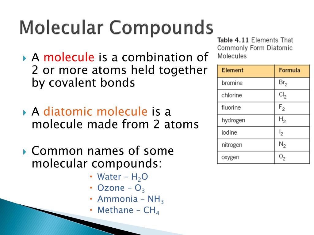 PPT Molecular Compounds PowerPoint Presentation, free download ID