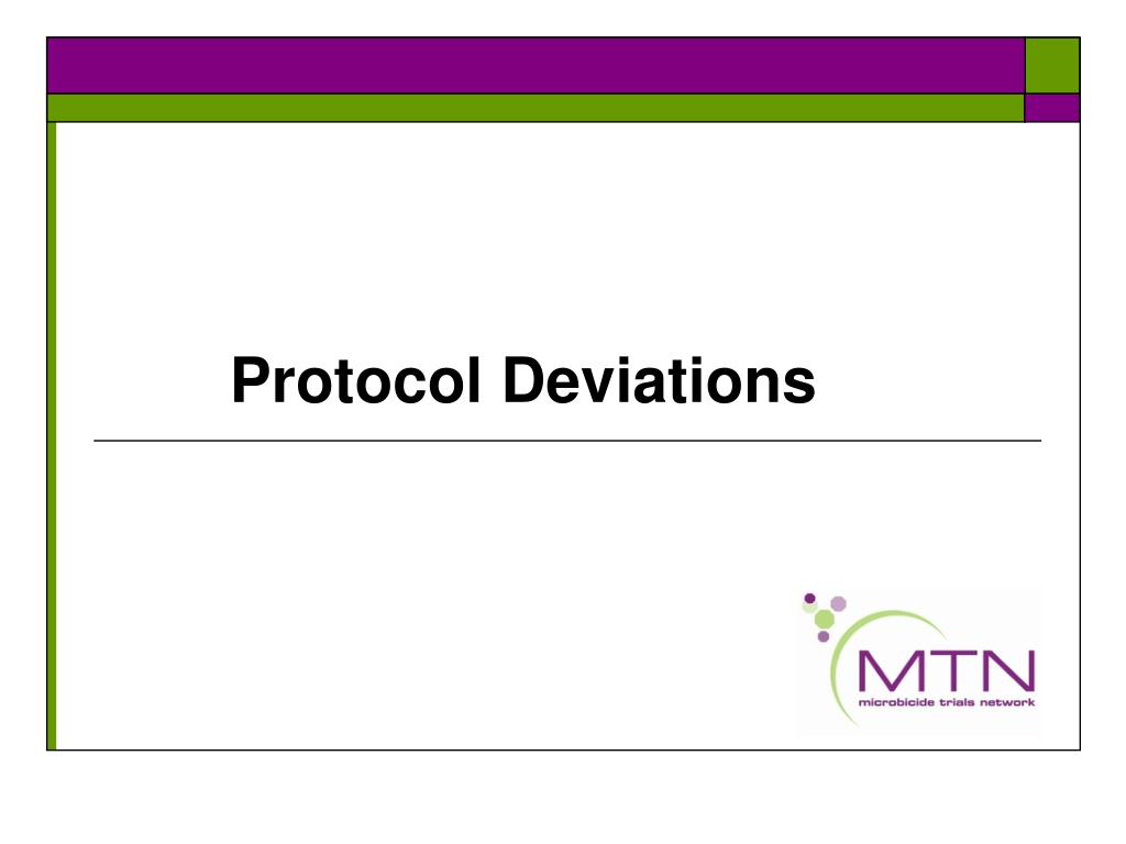 PPT Protocol Deviations PowerPoint Presentation, free download ID2865264