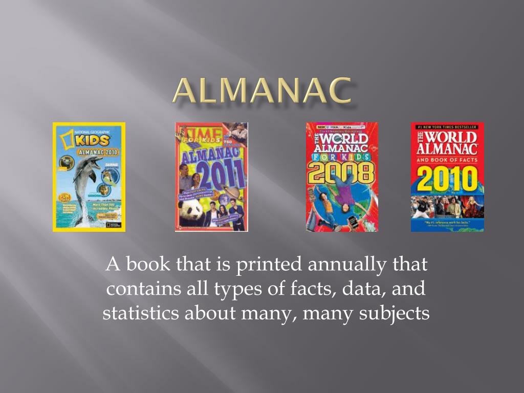 PPT Almanac PowerPoint Presentation, free download ID2871439