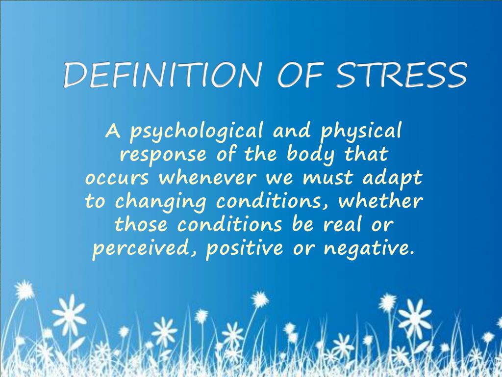 PPT Topic Stress & Stress Management PowerPoint