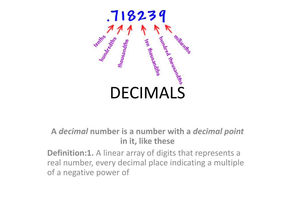PPT DECIMALS PowerPoint Presentation, free download ID2871948