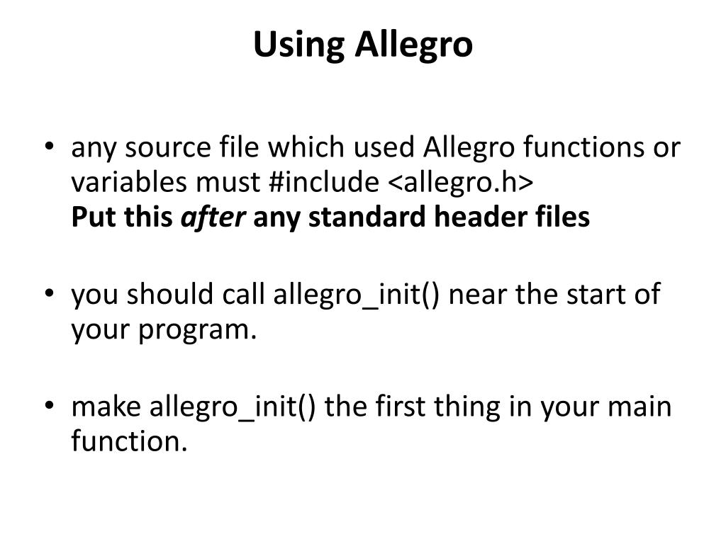 PPT Allegro Basics PowerPoint Presentation, free download ID2873132