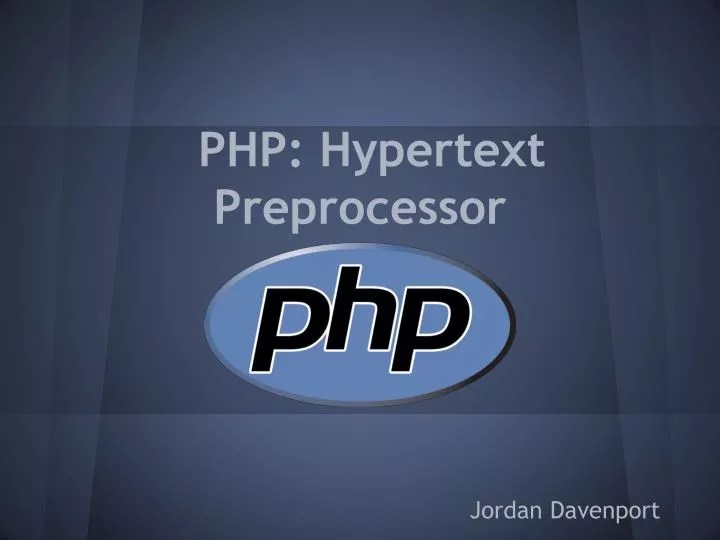 PPT PHP Hypertext Preprocessor PowerPoint Presentation, free