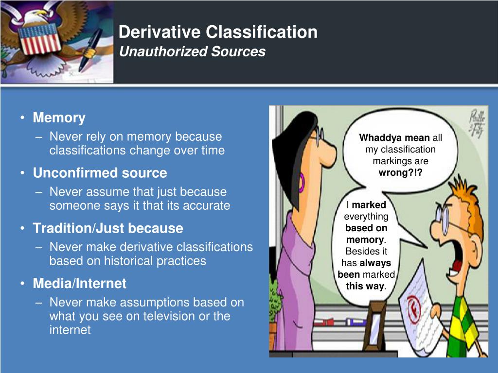 PPT Derivative Classification Training PowerPoint Presentation, free