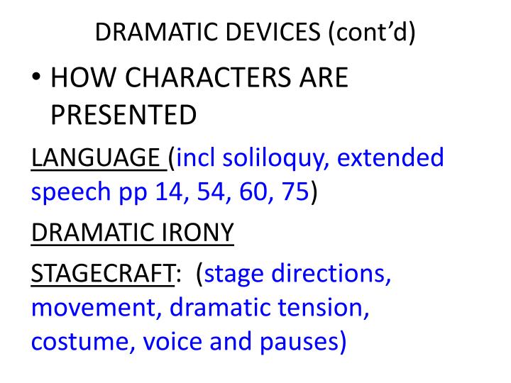 PPT DRAMATIC DEVICES PowerPoint Presentation ID2875533
