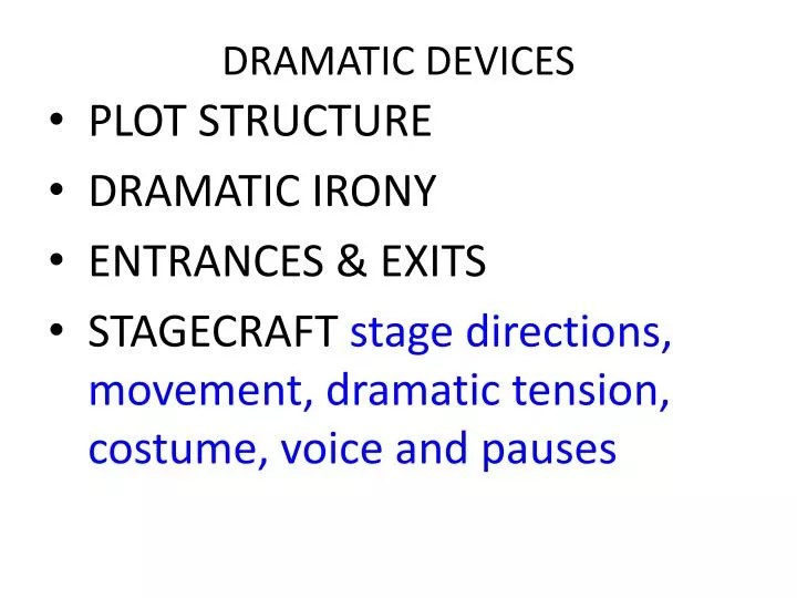 PPT DRAMATIC DEVICES PowerPoint Presentation, free download ID2875533