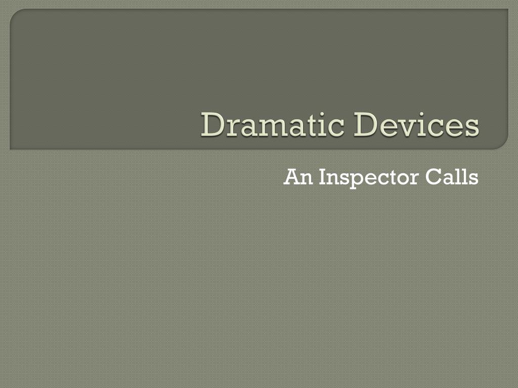 PPT Dramatic Devices PowerPoint Presentation, free download ID2875585