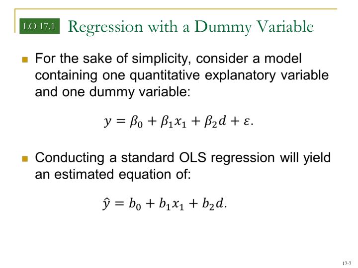 Dummy Variable Year Dummy Variable Regression