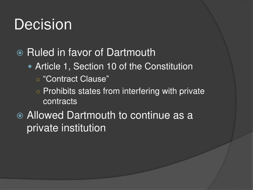 PPT Dartmouth College vs. Woodward PowerPoint Presentation, free