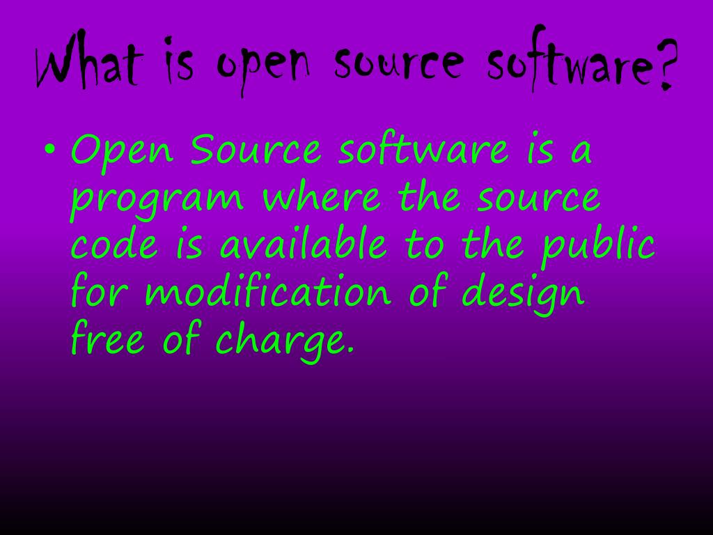 PPT Open Source Software PowerPoint Presentation, free download ID2882667