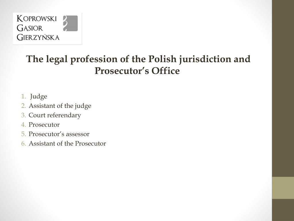 PPT Part I Jurisdiction and activities of Prosecutor’s Office in the Republic of Poland