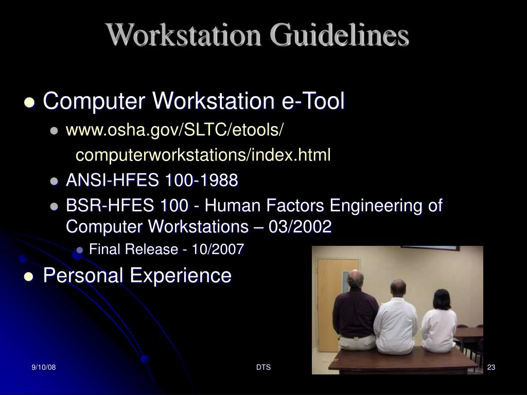 PPT 1 OSHA Update 2 Computer Workstations Our Experience 3 Ed
