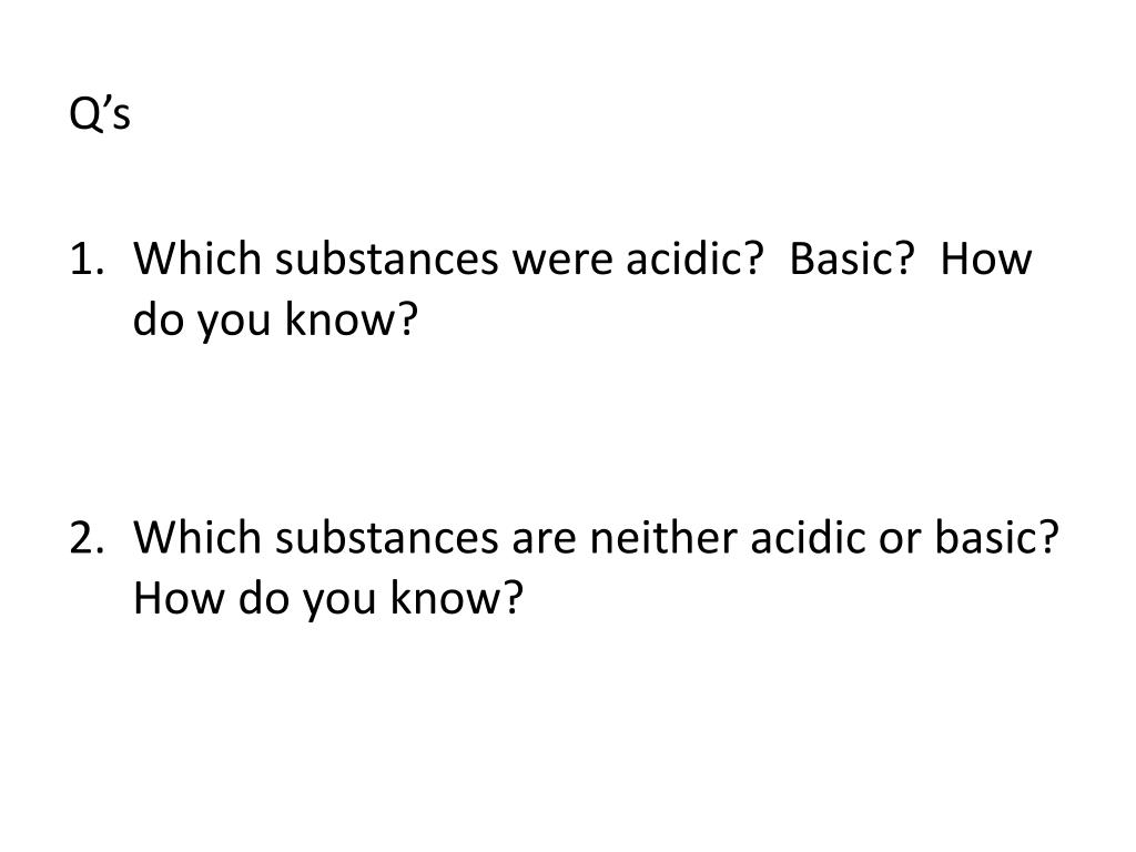 PPT Which Household Products Are Acidic and Which A re Basic