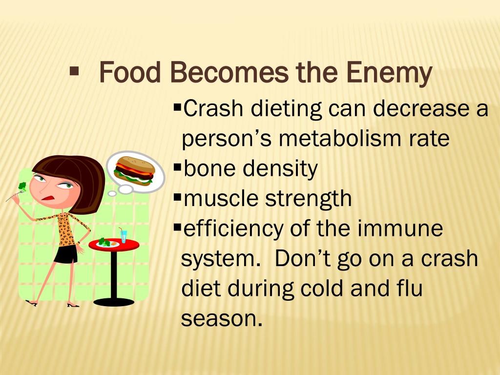 PPT Dangers of Crash Diets PowerPoint Presentation, free download ID2884574