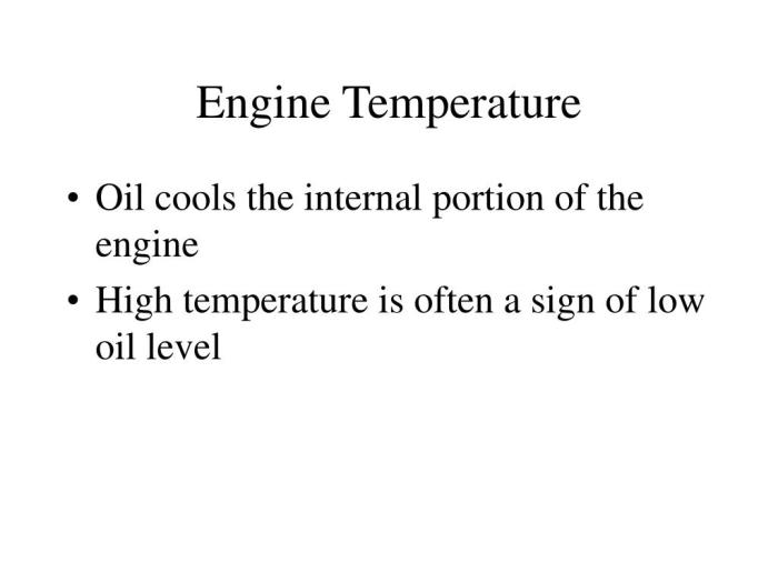 What should engine temperature be