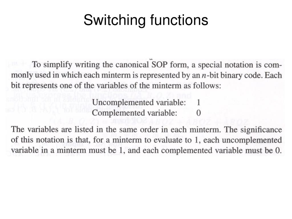 PPT Switching functions PowerPoint Presentation, free download ID