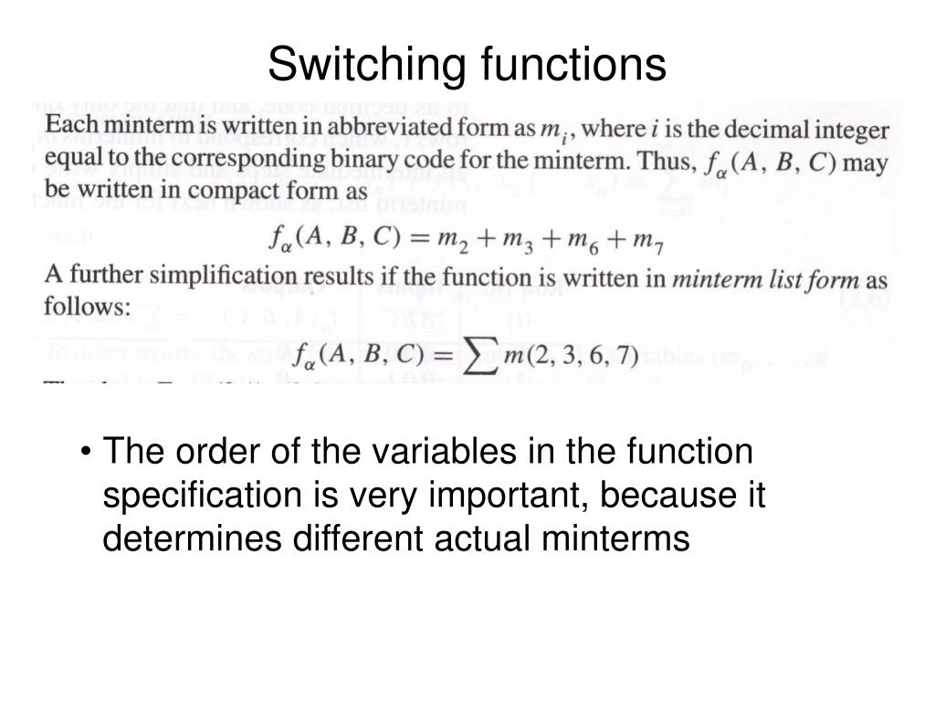 PPT Switching functions PowerPoint Presentation, free download ID